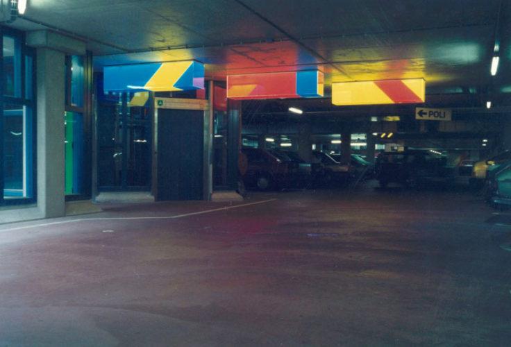 1985  Amsterdam  parkeergarage VU Medisch Centrum lichtobjecten
