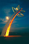 1997  Spijkenisse  Maasboulevard Sculptured Gateway  gekleurd staalsculptuur met licht
